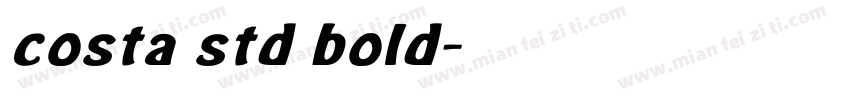 costa std bold字体转换